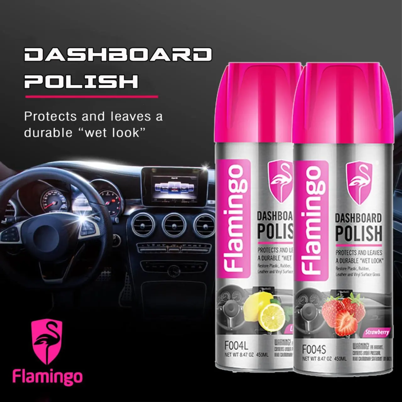 Flamingo Polish داخل السيارة